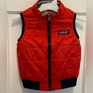 Patagonia Kids Red and Black Vest